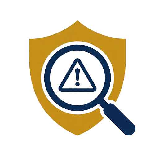 Insurance fraud investigation icon